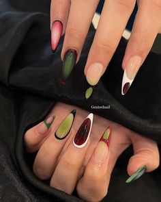 💚♥️🖤🤍 📍We’re located in Bloor West Village near Jane and Runnymede station 🚉 . . #GENTEELnailsalon #downtowntoronto #higparknails #Torontonailsalon #frenchtip #nails #halloweennails #nailart #nailsonfleek #gel #nailsr2inspire #birthdaynails #acrylicnails #freehandnailart #characterart #butterflynail #y2k #crystalnail #summernail #diamondnail #valentinenails #cateyenails #3dgel #chromenail Billie Nails Ideas, Picasso Nails, Acrylic Nail Designs Classy, Gold Acrylic Nails, Henna Nails, Color For Nails, Wow Nails, Cute Toe Nails, Long Nail Designs