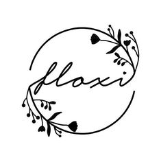 a black and white logo with the word flau written in cursive writing