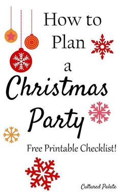 how to plan a christmas party free printable checklist