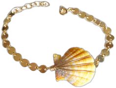 Gold Shell Bracelets For Gifts, Gold Shell Bracelets For Gift, Adjustable Gold Shell-shaped Bracelet, Handmade Gold Shell Bracelets, Gold Shell Bracelet Gift, Gold Shell Bracelet As A Gift, Gold Shell Bracelet For Gift, Handmade Gold Shell-shaped Bracelets, Handmade Gold Shell-shaped Bracelet