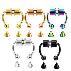 PRICES MAY VARY. Title: Nose Rings,Fake Nose Ring,Septum Nose Ring,Piercing Jewelry Gift for Men Women,5Pcs Nose Ring Non Piercing Magnetic Stainless Steel False Horseshoe-shape Nose Hoop for Party - 5pcs. Product Type: Departments > Women > Jewelry > Body Jewelry > Faux Body Piercing Jewelry Nose Ring Stud Gold, Jewelry Faux, Nose Ring Septum, Fake Nose Ring, Fake Lips, Septum Nose Rings, Septum Nose, Ring Piercing, Horseshoe Ring