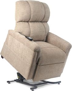 the lift recliner chair is upholstered and ready to be used by someone