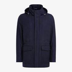 A richly layered
  piece made to keep you warm in luxury, this navy parka
  puts a tailored spin on a classic winter layer and brings adaptable features
  like a removable inner layer and cinching drawstring Navy Double-lined Hooded Winter Outerwear, Navy Winter Outerwear With Detachable Hood, Navy Winter Outerwear With Double-lined Hood, Navy Outerwear With Detachable Hood For Cold Weather, Navy Winter Outerwear With Adjustable Hood, Navy Hooded Jacket With Drawstring For Winter, Classic Outerwear With Detachable Hood For Cold Weather, Fall Navy Hooded Jacket With Detachable Hood, Classic Winter Hooded Jacket With Detachable Hood