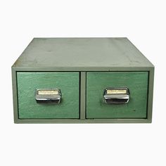 Style: Vintage, Mid-Century, Industrial
Design Period: 1960 to 1969
Country of Manufacture: Portugal
Materials: Metal
Color: chartreuse, forest green
Dimensions: Width: 50, Depth: 38.5 Commode Chest, Dressers And Chests, Casegoods, Metal Color, Storage Furniture, Industrial Design, Forest Green, Style Vintage, Decorative Boxes