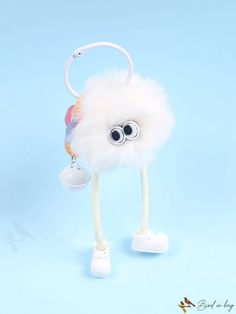 BirdinBag - Stylish Faux Fur Keychain - A Chic Accessory for Your Purse Fur Keychain, Chic Accessories, Faux Fur, Bag Accessories, Color White, Composition, Purse, Pattern, White