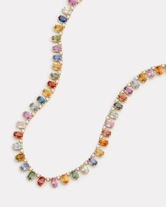 Formal Multicolor Gemstone Necklaces, Luxury Multicolor Oval Necklaces, Multicolor Necklaces With Gemstone Accents For Formal Occasions, Elegant Multicolor Oval Necklace, Luxury Multicolor Single Strand Necklace, Luxury Multicolor Single Strand Necklaces, Fine Jewelry Multicolor Oval Necklace, Formal Multicolor Single Strand Jewelry, Oval Multicolor Necklaces With Gemstone Accents