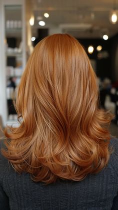 37 Fiery Strawberry Blonde Hairstyles To Ignite Your Style Golden Copper Highlights, Golden Auburn Hair, Shades Of Strawberry Blonde, Golden Red Hair, Strawberry Hair Color, Dark Strawberry Blonde Hair, Reddish Blonde Hair, Girl Hair Styles