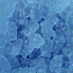 ice cubes with water droplets on them