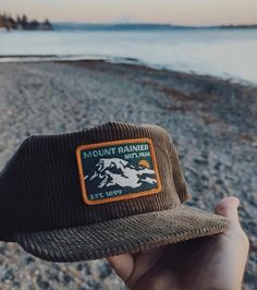 Our amazing vintage Mount Rainier National Park vintage patch is now on the most epic corduroy cap! This corduroy is 8-wale* corduroy and feels sooo nice in hand. *Fun fact: corduroy comes in varying thicknesses, which are determined by the width of each individual cord, also known as a wale. (Wale is a very old word deriving from the word for the raised ridges in a plowed field) 8 wale corduroy Fabric: 100% Cotton Shape/ Profile: Lower Profile Closure: Clipback for maximum comfort Bill Shape: F Cordory Hats, Vintage Trucker Hat For Outdoor Activities, Brown Corduroy Hat For Outdoor, Retro Corduroy 5-panel Hat, Vintage Corduroy Trucker Cap, Vintage Adjustable Corduroy Trucker Hat, Vintage Corduroy Snapback Trucker Hat, Vintage Corduroy Trucker Hat, Flat Bill Hats For Women Outfit