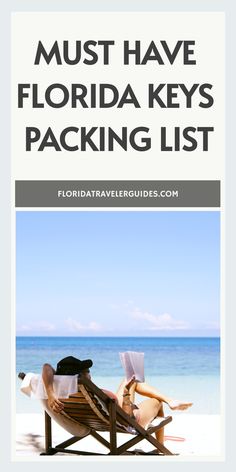 the florida keys packing list with text overlay that reads must have florida keys packing list