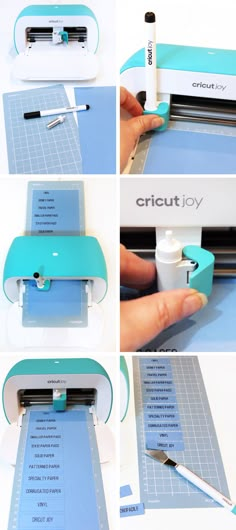 the instructions for how to make a cricut joy machine with paper and scissors