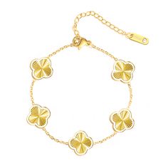 PRICES MAY VARY. 1. 【 Simple Link Bracelets Jewelry】: This Unique Bracelets has a minimalist style and is perfect for everyday wear! It is charming and fashionable, and you can match it with any kind of clothes. The clover Bracelets is attached to the chain and won't slip. 2.【Poduct Size 】 Length of the Bracelet is 6.49.1"＋1.97" extender (16.5cm＋5cm), Clover Bracelets size is 0.51"×0.51" (13mm*13mm). It will comfortable for all neck sizes. 3.【Great Gift】: The four leaf represents Faith, Bracelet Gold Bracelets Valentine's Day Gift For Her, Gold Stainless Steel Bracelets For Valentine's Day, Luxury Gold Bracelets For Valentine's Day, Gold Stainless Steel Bracelets As Gift For Her, Gold Stainless Steel Bracelet As Gift For Her, Gold Stainless Steel Bracelets For Her, Gold Stainless Steel Bracelet For Her, Elegant Gold-tone Bracelets For Valentine's Day, Elegant Gold-tone Bracelet For Valentine's Day