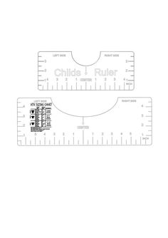 a ruler with the words child's ruler written on it and an image of a ruler