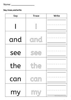 Browse over 1000+ different graphic Worksheet And Teaching Materials. Windows, Mac, Linux. Licence included with all files. #worksheet #printable #teachingmaterial Level 1 Sight Words, Sight Word 1st Grade, Me Sight Word Worksheet, Basic Sight Words For Kindergarten, Sight Word And, Sight Words Chart Ideas, Prek Sight Words, Sight Words For Preschool