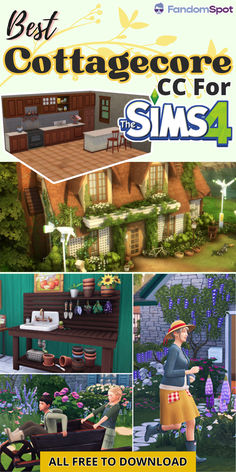 the best cottage for sims 4 is shown in this screenshote, and it's all free to play