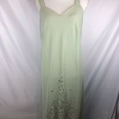 A Catherines Gown Dress Mint Green Beaded Floral Design. This Dress Comes In A Size 18w And Measures 23" From Armpit To Armpit And Length Of Dress From Top Of Hem To Bottom Is 55"This Is Brand New Without Tag. Sleeveless Embellished Bridesmaid Gown, Sleeveless Beaded Gown, Sleeveless Summer Mother Of The Bride Dress, Sleeveless Mother Of The Bride Dress For Summer Evening, Formal Sleeveless Mother Of The Bride Dress For Summer, Summer Sleeveless Mother Of The Bride Dress, Elegant Sleeveless Beaded Gown, Formal Sleeveless Beaded Gown, Summer Embellished Mother Of The Bride Dress