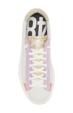 A perforated logo adds a signature finish to a luxe leather sneaker with colorblocked trims and a well-worn bumper sole. Leather upper and lining/rubber sole Made in Portugal P448 Sneakers, Wishlist Ideas, Veja Shoes, White Pastel, Top Sneakers Women, Sneaker Style, Popular Sneakers, Shoe Inspo, Cute Shoes