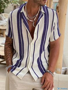 Outfits Quotes, Oversized Shirt Men, Short Sleeve Tops Casual, Mens Shirts Online, Printed Shirts Men, Streetwear Male, Beach Vintage, Shirt Oversize, Mode Casual