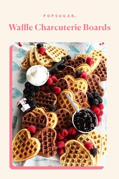 How to Make a Waffle Charcuterie Board | POPSUGAR Food Waffle Charcuterie Board, Charcuterie Board Ideas Christmas, Savoury Waffles, Swag Bags, Charcuterie Board Ideas, Savory Waffles, Grazing Board, Popsugar Food