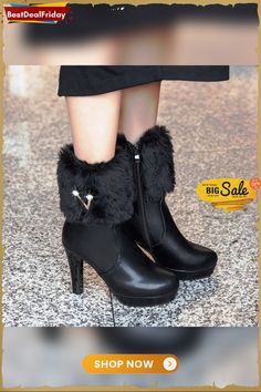 Womens Boots Thick High Heels Boots Zipper Boots Ladies White Boots Botines Mujer Plus Size 35-43 Winter High Ankle Heels With Zipper Closure, Winter Ankle Boot Heels With Zipper Closure, Winter Ankle Boot Heels With Zipper, High Heel Booties For Winter, Winter High Heel Boots With Zipper Closure, Winter High Heel Boots With Zipper, Winter High Heeled Boots With Zipper Closure, Ankle-high Boots With Zipper Closure, High Heel Boots With Zipper For Winter