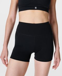 High performance biker shorts for every workout. Sweat-wicking and quick drying with bum-sculpting technology. Side pocket and zip back pocket. Adjustable drawcord for the perfect fit. Non-padded shorts. Inseam length size S: 10cm / 4". Model wears size XS and is 178cm/5'10" tall. Style Code: SB4822P SColour: Black Padded Shorts, Coral Print, Cycling Shorts, Yoga Shorts, Short Jumpsuit, Skorts, Swimwear Collection, Dress Trousers, Biker Shorts