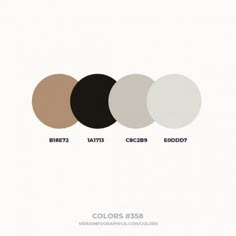 four different shades of black, white, and brown are featured in this graphic design