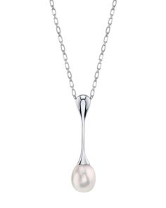 This beautiful pendant features a  AA Quality, 9mm white teardrop-shape Freshwater pearl. on the pendant is mounted on the highest quality 925 sterling silver and includes a 17 inch sterling silver chain. This piece comes packaged in a beautiful jewelry gift box, perfect for gifting. Classic Silver Drop Pearl Necklace, Classic Silver Pearl Drop Necklace, Classic White Gold Pearl Necklace With Teardrop Pendant, White Teardrop Pearl Charm Drop Necklace, White Teardrop Pendant Drop Necklace For Formal Occasions, White Drop Necklace With Pearl Charm, Classic Teardrop White Gold Pearl Necklace, White Sterling Silver Drop Necklace With Pearl, Classic Sterling Silver Teardrop Pearl Necklace