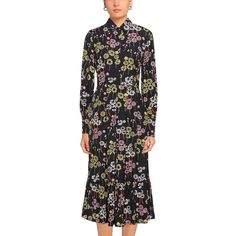 New With Tags!! Formal Black Midi Dress With Floral Print, Feminine Black Dress For Work, Black Floral Print Dress For Work, Black Floral Midi Dress, Jessica Mcclintock Dress, Off Shoulder Cocktail Dress, Non-stretch Black Floral Print Midi Dress, Secret Dress, Reformation Dress