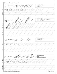 handwriting worksheet with cursive writing and numbers to print for beginners