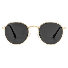 Black Gold Sunglasses, Retro Frame, Circle Sunglasses, Nose Shapes, Xmas List, Men Classic, Test Card, Blue Mirrors, Gold Sunglasses