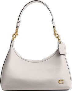 Classic Coach Hobo Bag With Silver-tone Hardware, Chic Coach Leather Hobo Bag, Chic Leather Hobo Bag With Branded Hardware, Coach Leather Hobo Bag With Branded Hardware, Classic Hobo Bag With Branded Hardware, Chic Everyday Coach Hobo Bag, Chic Coach Hobo Bag For Everyday, Elegant Coach Soft Leather Shoulder Bag, Elegant Coach Soft Leather Hobo Bag