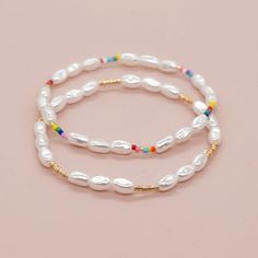 Material: Bead Pearl Fashion Element: Love Heart/Heart Shape Style: Bohemian Pearl Bead Bracelet, White Gravel, Bracelet Summer, Pearl Fashion, Strung Beads, White Turquoise, Perfect Gift For Her, Chic Woman, Turquoise Stone