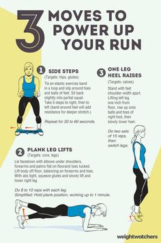 the 5 moves to power up your run info poster with instructions for how to do it