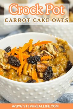 a white bowl filled with carrot cake oats