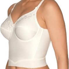 Prima Donna Sambal Longline Soft Cup Bra 0161979. From Belgium, Prima Donna's Sambal Soft Cup Wirefree Longline Bra Features Maximum Support, An Outstanding Fit That Covers Your Breasts Very Nicely With A Comfortable Elastic Waistband, Beautifully Embroidered Upper Cups, Wide Adjustable Embroidered Stretch Straps , Our Brand New Back Closure Bra Offers Brilliant Shaping And A Firm And Comfortable Fit. The Firm Cups Lift Your Breasts, Which Are Also Centered By The Lining On The Sides Of The Uppe Elegant White Tops With Removable Bra Pads, White Bra With Removable Cups, Elegant Full Coverage Bra For Daywear, Elegant Cream Bra With Medium Bust Support, Elegant White Bra With Lined Body, Elegant White Lined Bra, Elegant Full Cup Summer Bra, Elegant Full Coverage Tops With Built-in Bra, Elegant Top With Built-in Underwire Bra