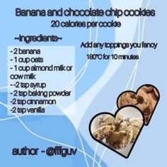 the recipe for banana and chocolate chip cookies