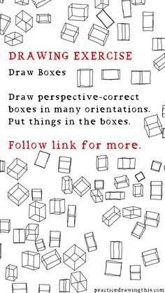 the instructions for how to draw boxes