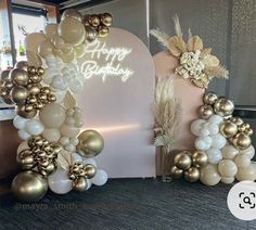 balloons and decorations on display at a birthday party