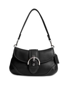 Coach Soho Bag Cute Vintage Bags, Coach Bags Shoulder Bag, Going Out Purse, Coach Soho Bag, Small Black Bag, Elegant Coach Shoulder Bag With Gunmetal Hardware, Black Coach Shoulder Bag, Coach Shoulder Bag Black, Black Coach Purse