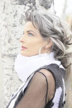 Joan Severance, Going Gray Gracefully, Hairstylist Quotes, Granny Hair, Wavy Hairstyle, Model Citizen, Salt And Pepper Hair, Gorgeous Gray Hair, Grey Hair Inspiration