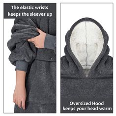 COMFORTABLE DESIGN: This sweatshirt blanket is made of microfiber and fleece fabric material that is exceptionally warm and is also reversible, lightweight, and hypoallergenic. MULTIFUNCTIONAL USE: The oversized blanket sweatshirt was designed for lounging around the house. but it is not restricted to just reading, watching TV at home, it's perfect for college sweatshirts outdoor stadium and indoor, sporting events, camping, the beach, just about anywhere. SUPER SOFT MATERIAL: Outstanding softne Comfortable Super Soft Fleece Hoodie, Comfy Cozy Fleece-lined Sweatshirt, Comfy Cozy Fit Sweatshirt With Fleece Lining, Super Soft Comfortable Hooded Sweatshirt, Cold Weather Fleece Sweatshirt With Fleece Lining, Comfortable Fleece Hoodie For Winter, Cozy Fleece Hoodie With Fleece Lining, Comfortable Winter Fleece Hoodie, Cozy Fleece Sweatshirt With Adjustable Hood