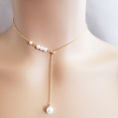 Beautiful Paris Pearl Necklace Condition: New Material:Gold Plated Length: 16in With 3in Extender White Minimalist Necklace For Party, Minimalist White Necklace For Party, Minimalist White Necklaces For Party, Elegant White Jewelry With Adjustable Length, White Adjustable Lariat Necklace For Party, Adjustable White Lariat Necklace For Party, Minimalist White Jewelry For Party, Simple White Jewelry With Delicate Chain, White Delicate Chain Jewelry For Party