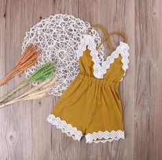 2017 Adorable Baby Girls Infant Lace Sleeveless Romper V-Neck Backless Girl Sleeves, Quito, Girls Rompers