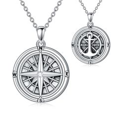 PRICES MAY VARY. 🧭Graduation Gifts：This compass necklace has a flexible rotation, a compass design on the front and an anchor design on the back, which can be switched freely. Life is an adventure, when you walk, dream and achieve your goals, this compass will remind you to enjoy the journey. 🧭Specification ： Graduation Gifts Compass Necklace Size: 20mm.Chain Length: 18" + 2" extender.Packaged in an elegant gifts box,Perfect for Giving or Safekeeping. 🧭925 Sterling Silver & Crystal ：925 Sterl Silver Compass Design Necklace For Anniversary, Silver Necklaces With Compass Design For Anniversary, Compass Jewelry, Compass Design, Gifts Box, Retirement Gifts For Women, Anchor Design, Enjoy The Journey, A Compass