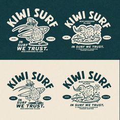 two different logos for kiwi surf