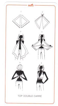 Scarf top inspiration Scarf Knots, Ways To Wear A Scarf, Head Scarf Styles, Diy Scarf, Scarf Shirt, Tie Scarf, Scarf Top, Hermes Scarf