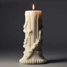 a candle that is sitting on a table