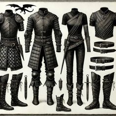 Mens Assassin Outfit, Suits Of Armor Medieval, Leather Armor Fantasy, Medieval Fantasy Clothing Art, Armour Dress Dragon, Futuristic Medieval Armor, Fantasy Medival Armour, Dragon Rider Outfit, Medieval Fantasy Clothing