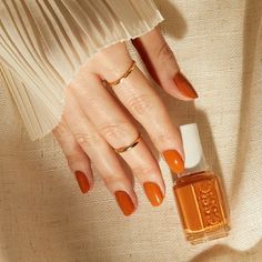 take time to connect with yourself this summer and paint on this midtone terracotta orange vegan nail polish with red undertones. Trending Summer Nail Colors, Chrome Nail Polish, Summer Nail Colors, Orange Nail Polish, Orange Nail, Chrome Nail, Vegan Nail Polish, Nail Cuticle, Essie Nail Polish