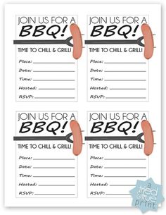 printable bbq party game with hotdogs on the grill and time to chill